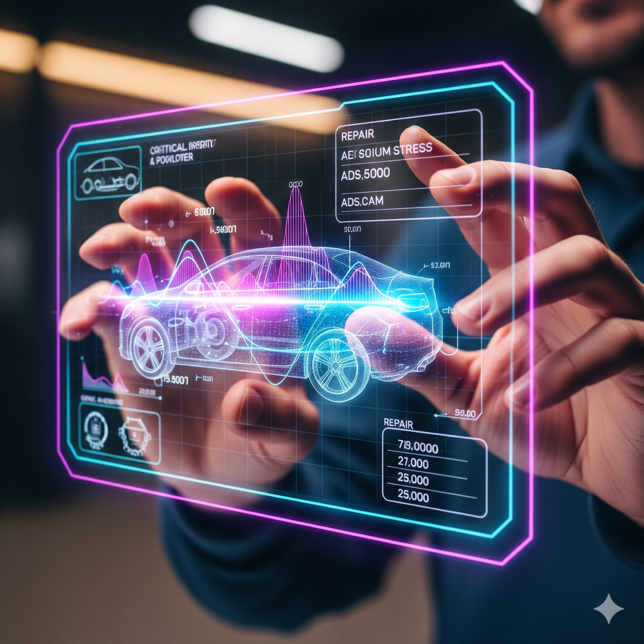 Interface AutoCoreAI lisant une expertise carrosserie